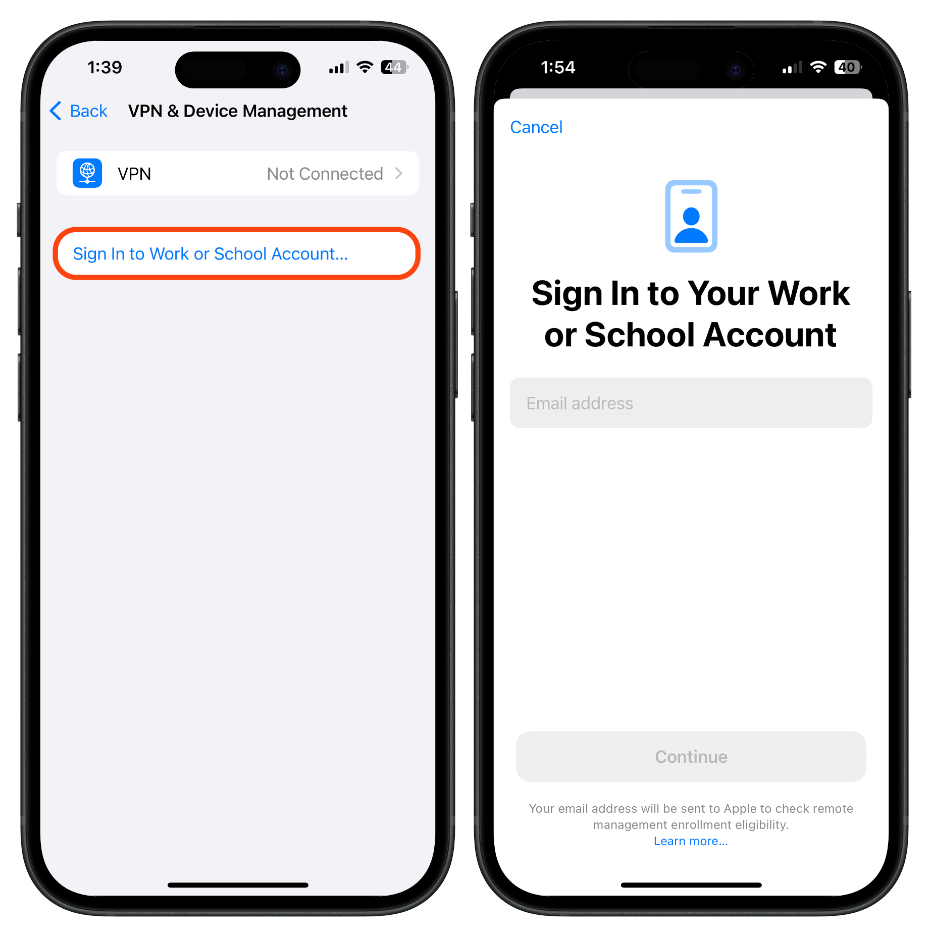 iPhone_MDM Enrollment_Sign in to Work or School.png