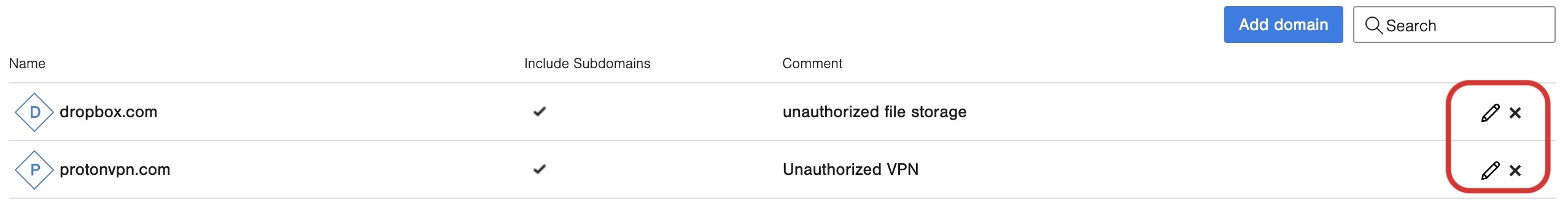 Web Filtering Policy_Blocked domains_Edit:Delete.jpg