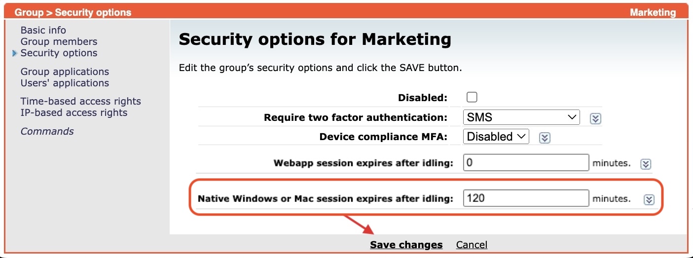 Groups_Edit Idle Session Limit_Save Changes.jpg