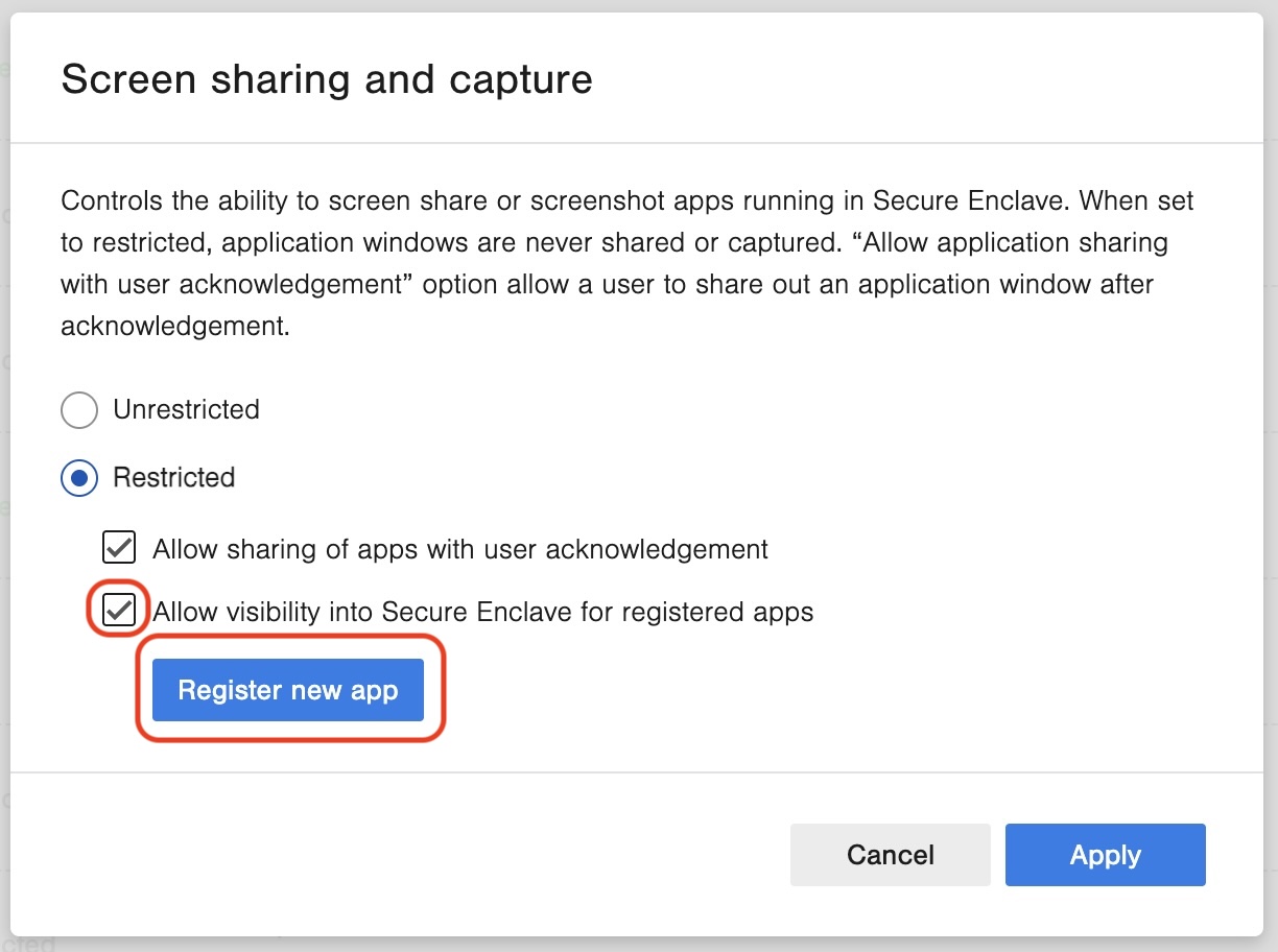 Screen sharing and capture_Register new app.jpg