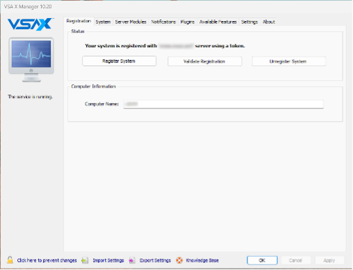 RMM Agent VSA Manager Screen