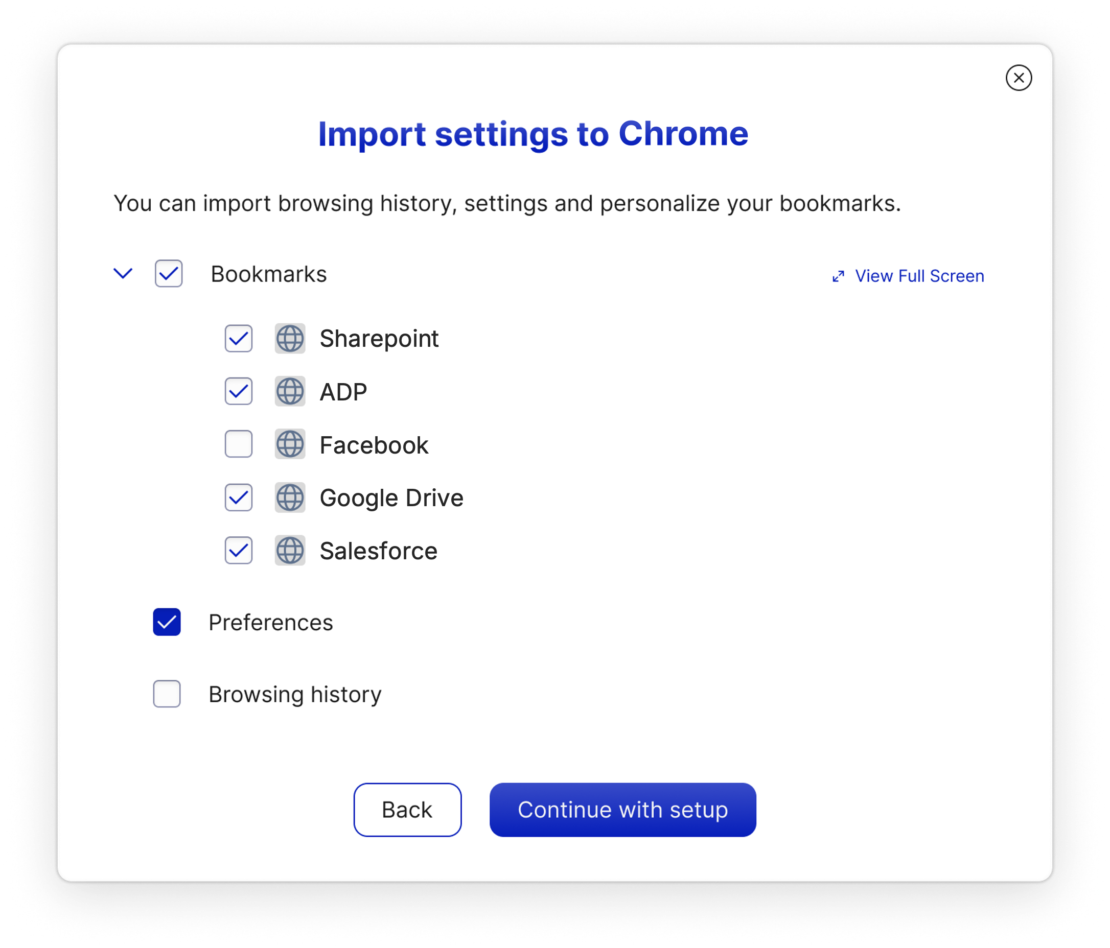 Chrome_Set up automatically_Choose Bookmarks.png